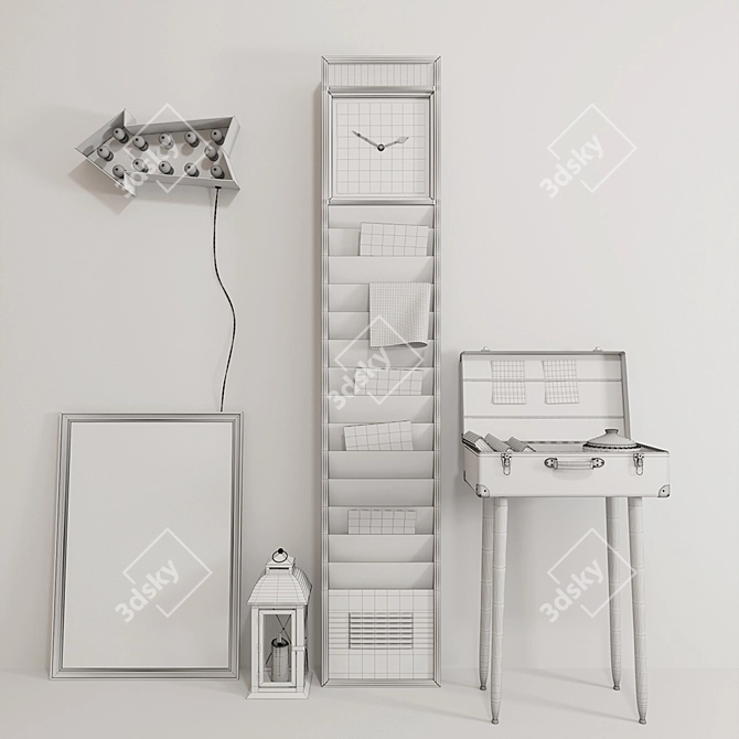 Urban Industrial Decor Set 3D model image 2