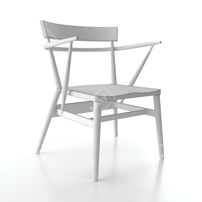 Elegant Holland Park Armchair 3D model image 3