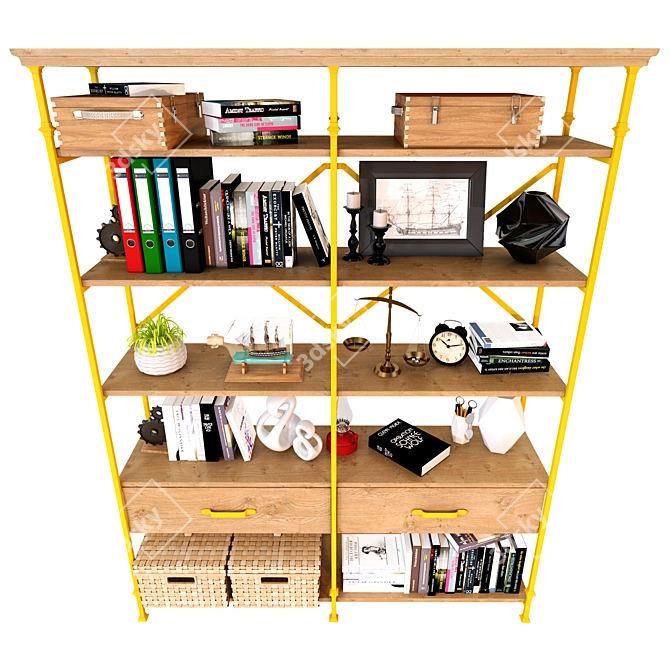 Trinity Loft Rack with Decor Set 3D model image 2