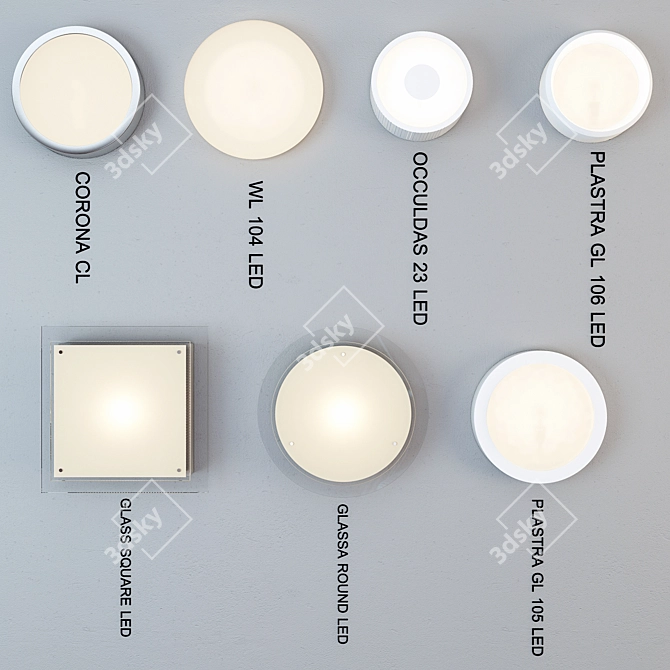 Modern LED Wall Lights 3D model image 2