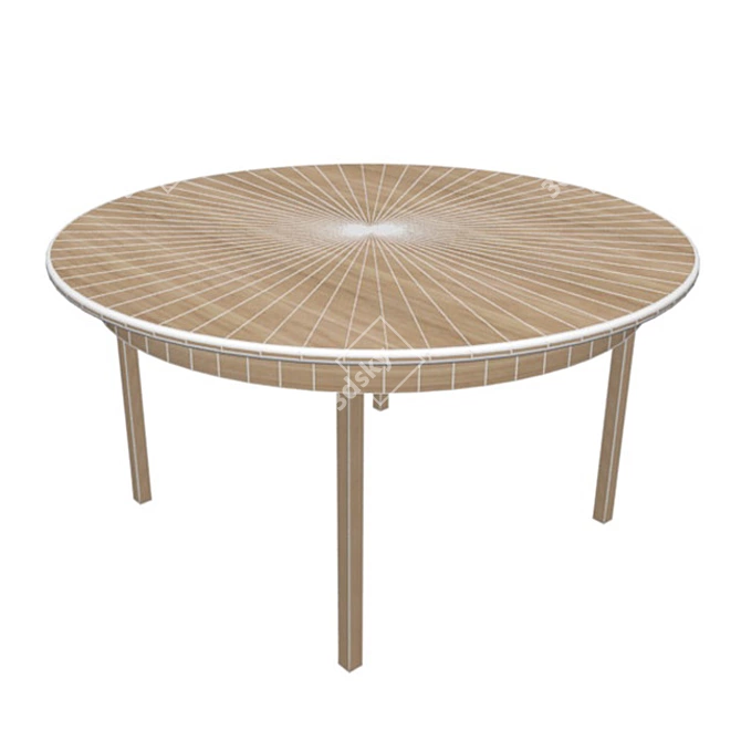 Sleek Round Table 3D model image 2