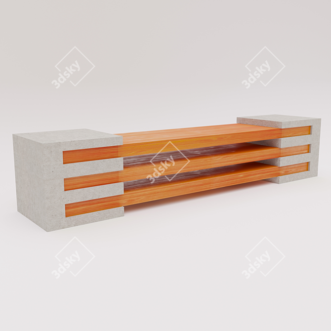 Elevate Bench: Height 450mm 3D model image 1