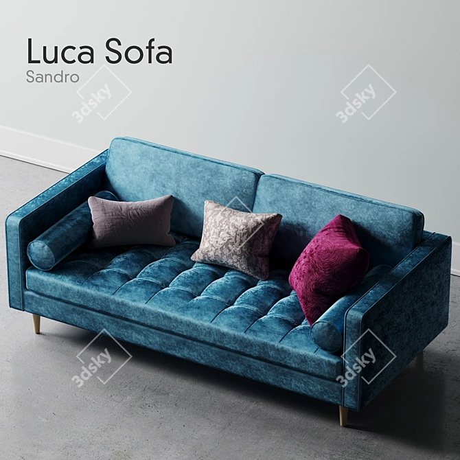 Modern Sandro Luca Sofa: Stylish and Comfortable 3D model image 2