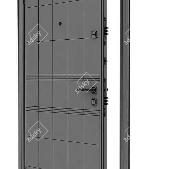 Intekron Steel Door: Tartu 3D model image 3