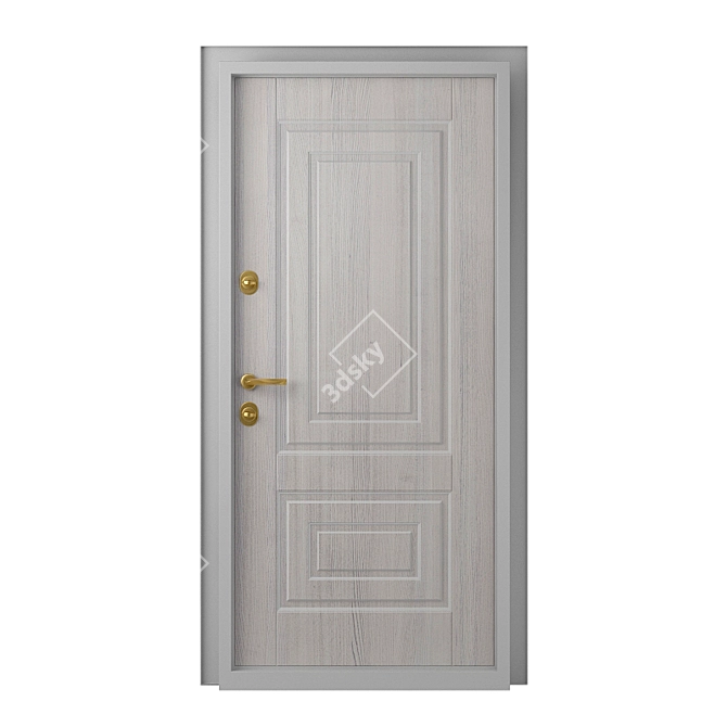 Majestic Lion Entrance Door 3D model image 2