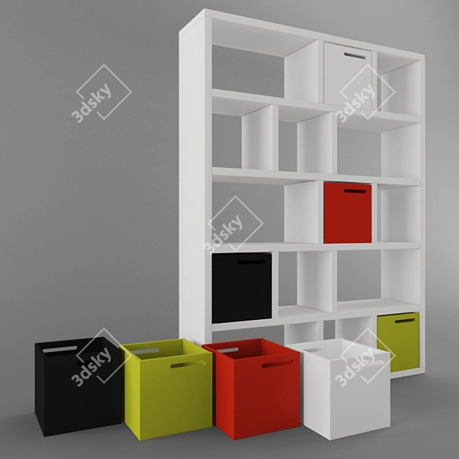 Temahome Berlin 5-Level Shelving: Sleek and Functional 3D model image 1