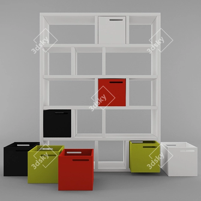 Temahome Berlin 5-Level Shelving: Sleek and Functional 3D model image 2