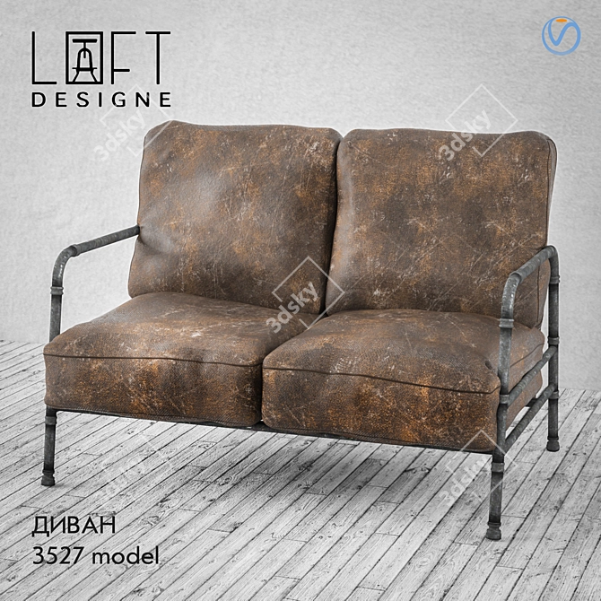 Elegant 3527 Sofa 3D model image 1