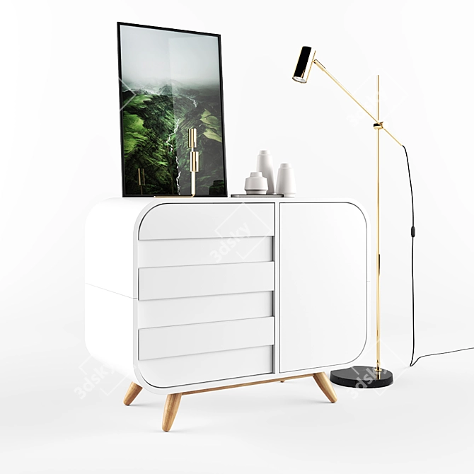 Stylish Esme Sideboard: Compact & Chic 3D model image 1