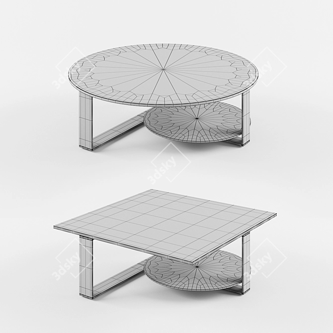 Modern Minotti Bresson Coffee Table 3D model image 2