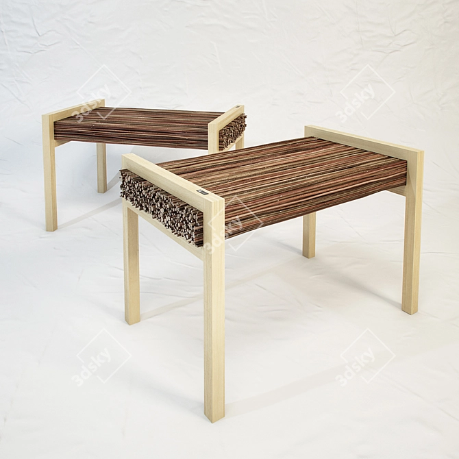 Title: Haluz Bench by Studio Vacek 3D model image 1