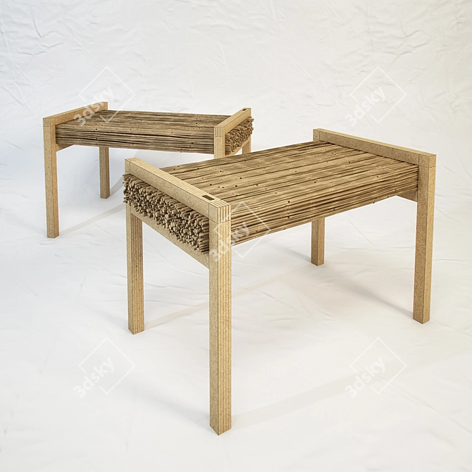 Title: Haluz Bench by Studio Vacek 3D model image 2