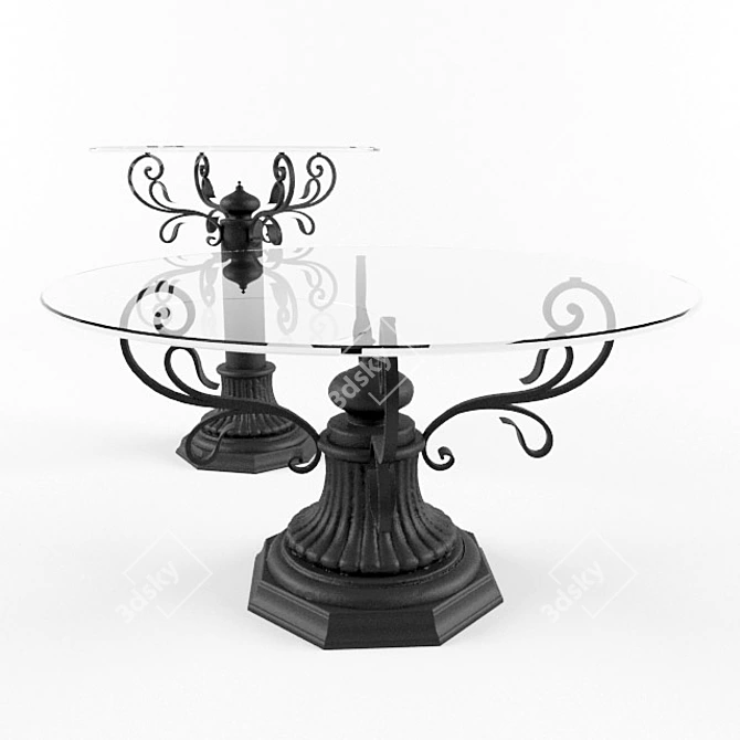 Elegant Customizable Coffee Tables 3D model image 1