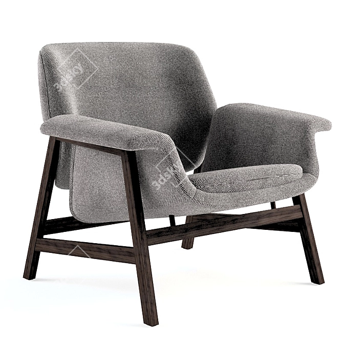 Agnese Tacchini Armchair & Giulia Tacchini Ottoman 3D model image 1