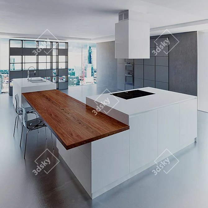 Scavolini Kitchen Set: 3D Max, Vray, Corona + OBJ 3D model image 3