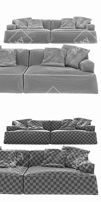 Corona Baxter Damasco Sofa 3D model image 3