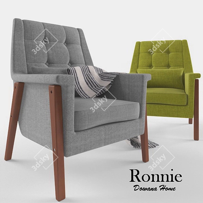 Sleek Ronnie Armchair: Modern Elegance 3D model image 1