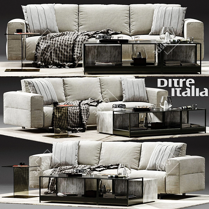 Modern Ditre Italia BAG Sofa 3D model image 1