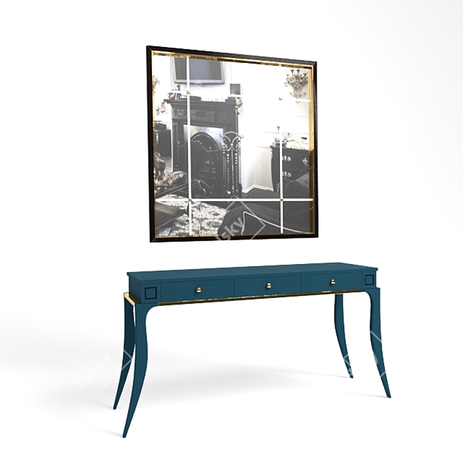 Title: Streamline Entryway Console 3D model image 1