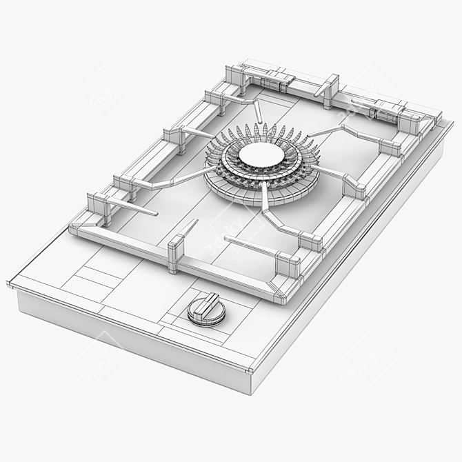 BOSCH Ser. 8 Gas Hob with Slim Design 3D model image 3