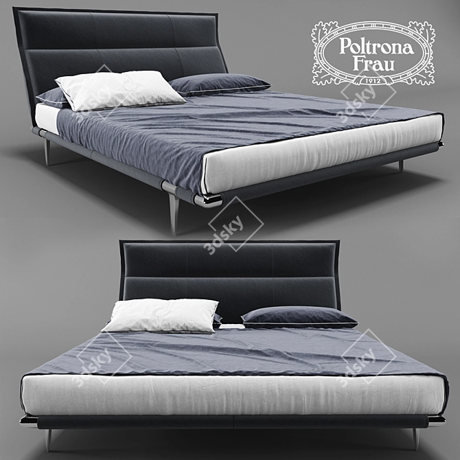 Elegant Italian Moonlight Bed 3D model image 1