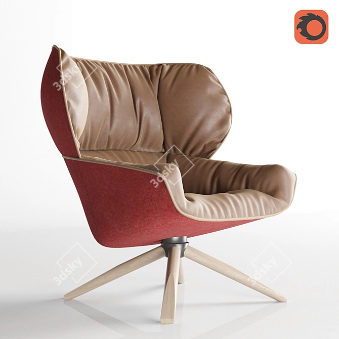 Modern TABANO Chair: Stylish & Comfortable 3D model image 1