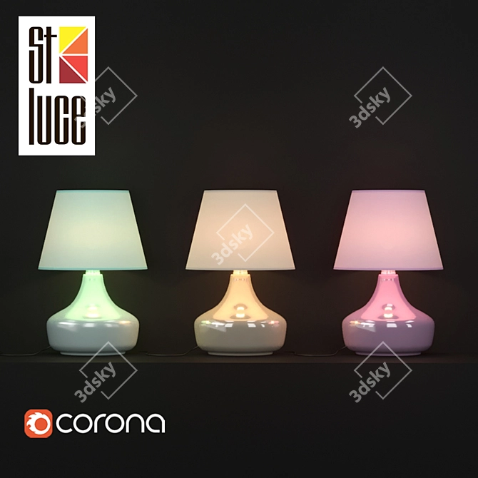 Elegant Italian Table Lamp: ST Luce Tabella 3D model image 1