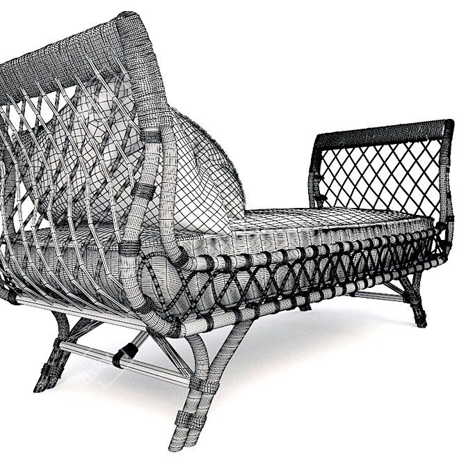 Elegant Paloma Bench - Versatile & Stylish 3D model image 3