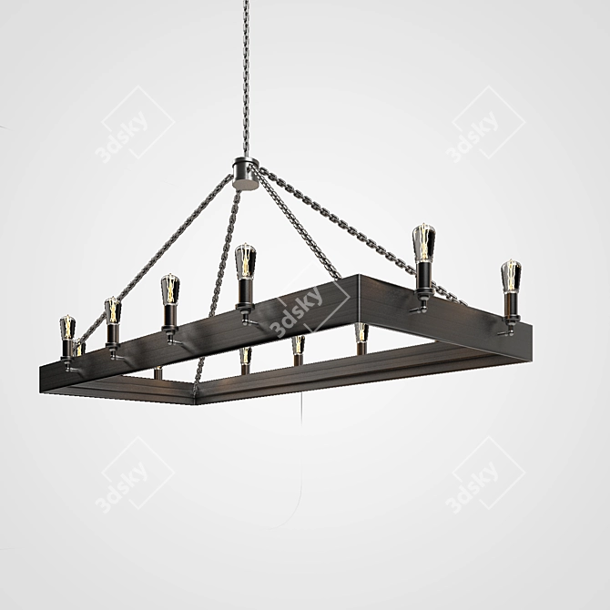 Elegant RH Chandelier 3D model image 2