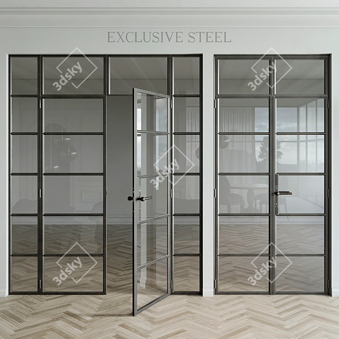 Archived Steel Doors | 3dsMax 2011 | ExclusiveSteel 3D model image 1