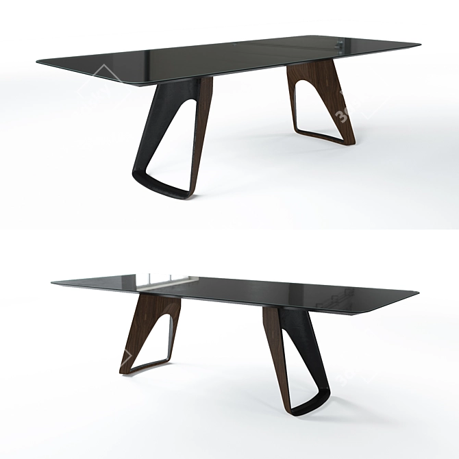 Sleek Elegance: Preston Dining Table 3D model image 1