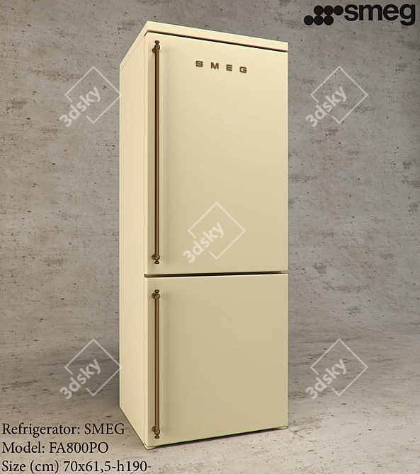 SMEG_FA800PO: Sleek and Stylish Oven 3D model image 1