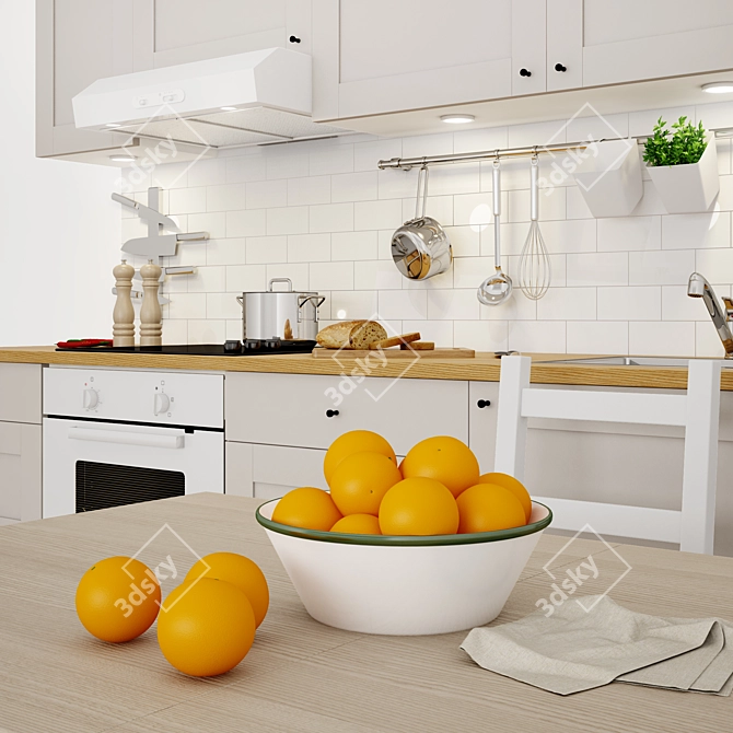 Modular Kitchen Set | IKEA KNOXHULT 3D model image 3