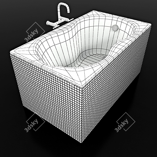 Ravak Lilia: Stylish Bath for Luxurious Relaxation 3D model image 3