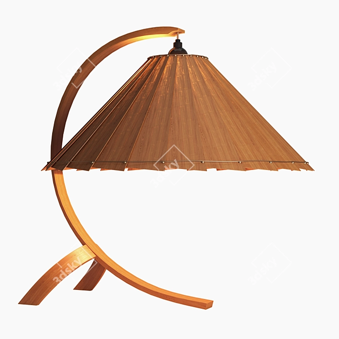 Cherry Arched Table Lamp: Elegant Illumination for any Space 3D model image 1