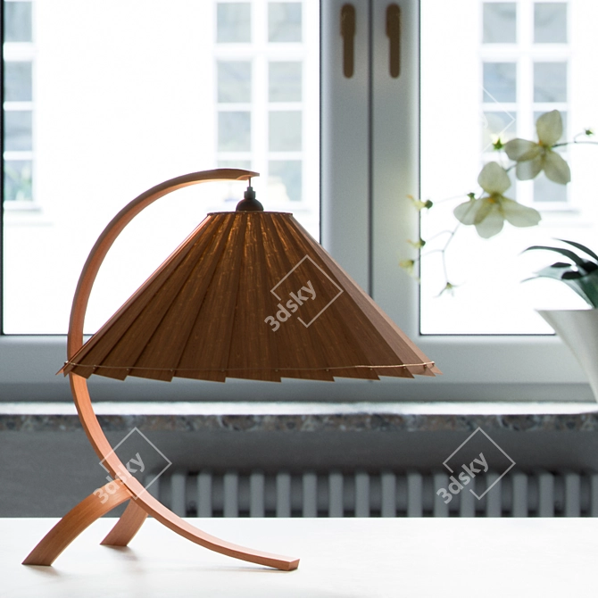 Cherry Arched Table Lamp: Elegant Illumination for any Space 3D model image 3