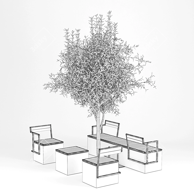 Exquisite Tree Park Bundle 3D model image 3