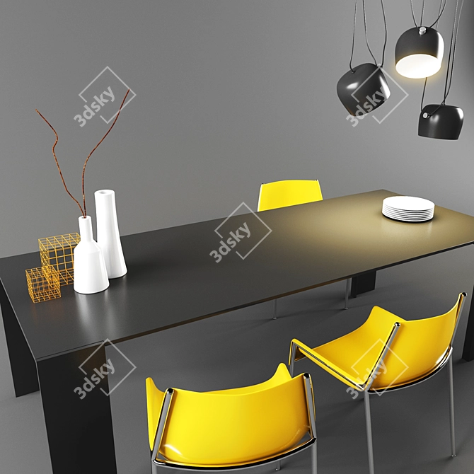 Modern Porro 5-Piece Set 3D model image 3