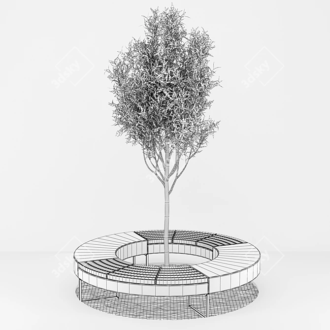 Tree Grove: Natural Landscape Sculpture 3D model image 2