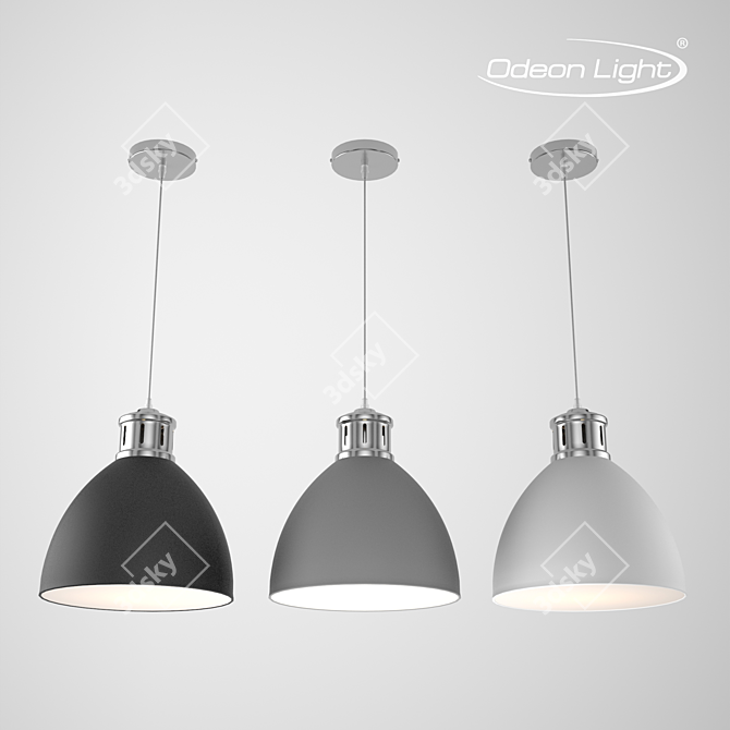 Viola Suspension Light - Elegant Metal Pendant 3D model image 1