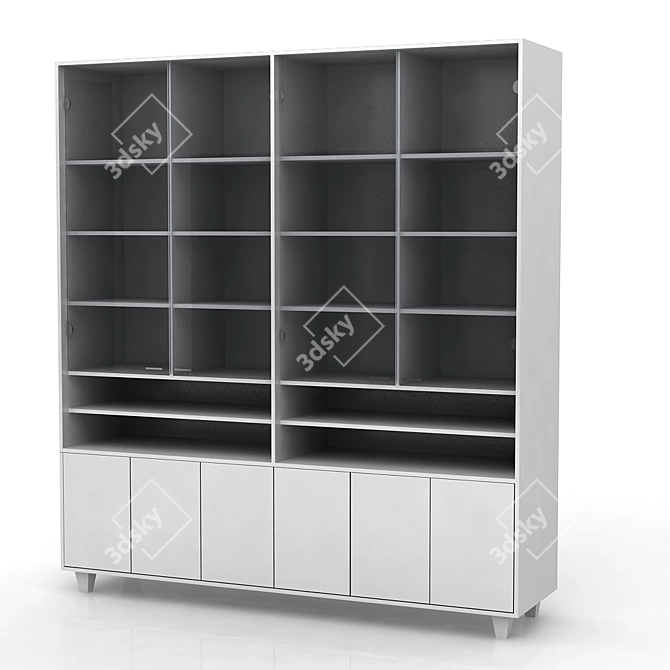 Spacious 2000x510 Cupboard 3D model image 1