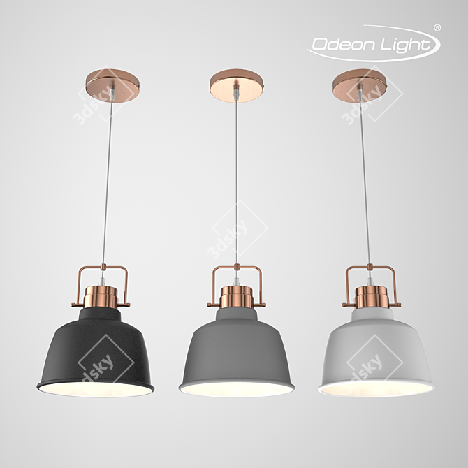 SERT Suspension Light: Modern Elegance in White, Gray, and Black 3D model image 1