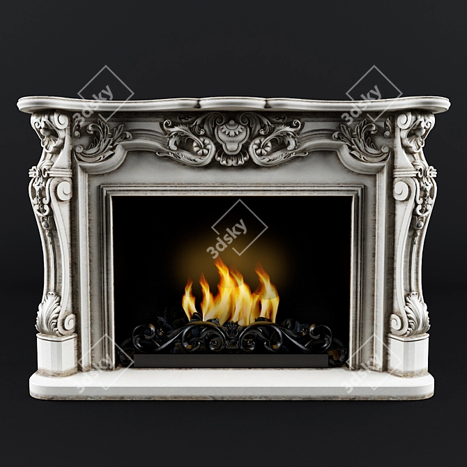 Classic 3D Max Fireplace - High-quality, CNC Compatible 3D model image 1
