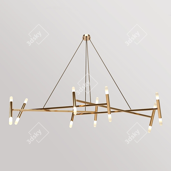 Elegant Diamond Chandelier 3D model image 2