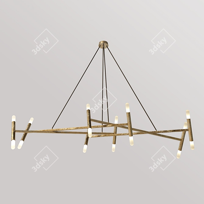 Elegant Diamond Chandelier 3D model image 3