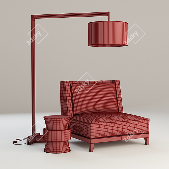 Sleek Christian Liaigre Furniture Set 3D model image 3