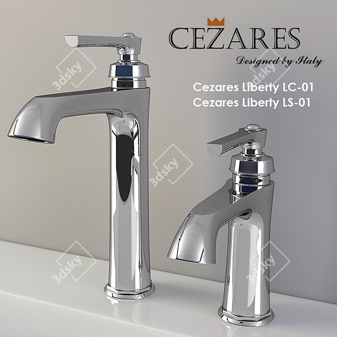 Elegant Cezares Liberty Faucet 3D model image 1