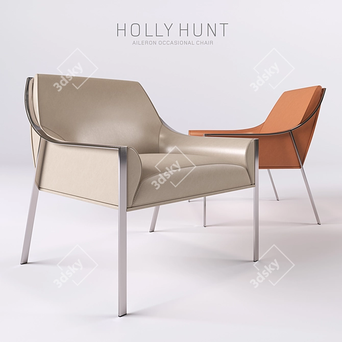 Sophisticated Aileron Occasional Chair 3D model image 1