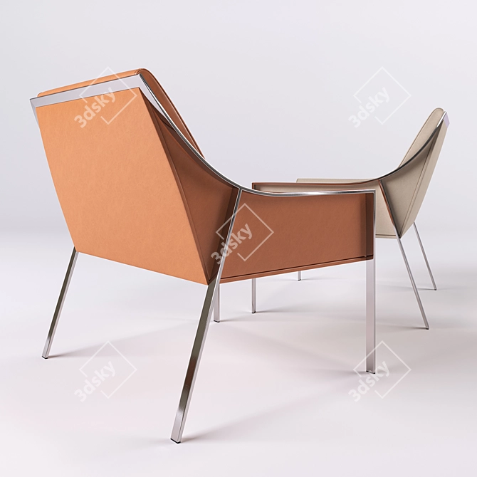 Sophisticated Aileron Occasional Chair 3D model image 2