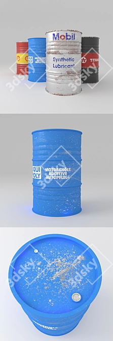 Premium Oil Barrels - High-Quality & Dependable 3D model image 2